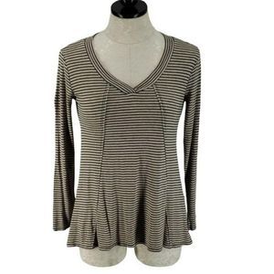 Altar'd State Anthropologie Woman's Striped Long Sleeve Blouse Small‎